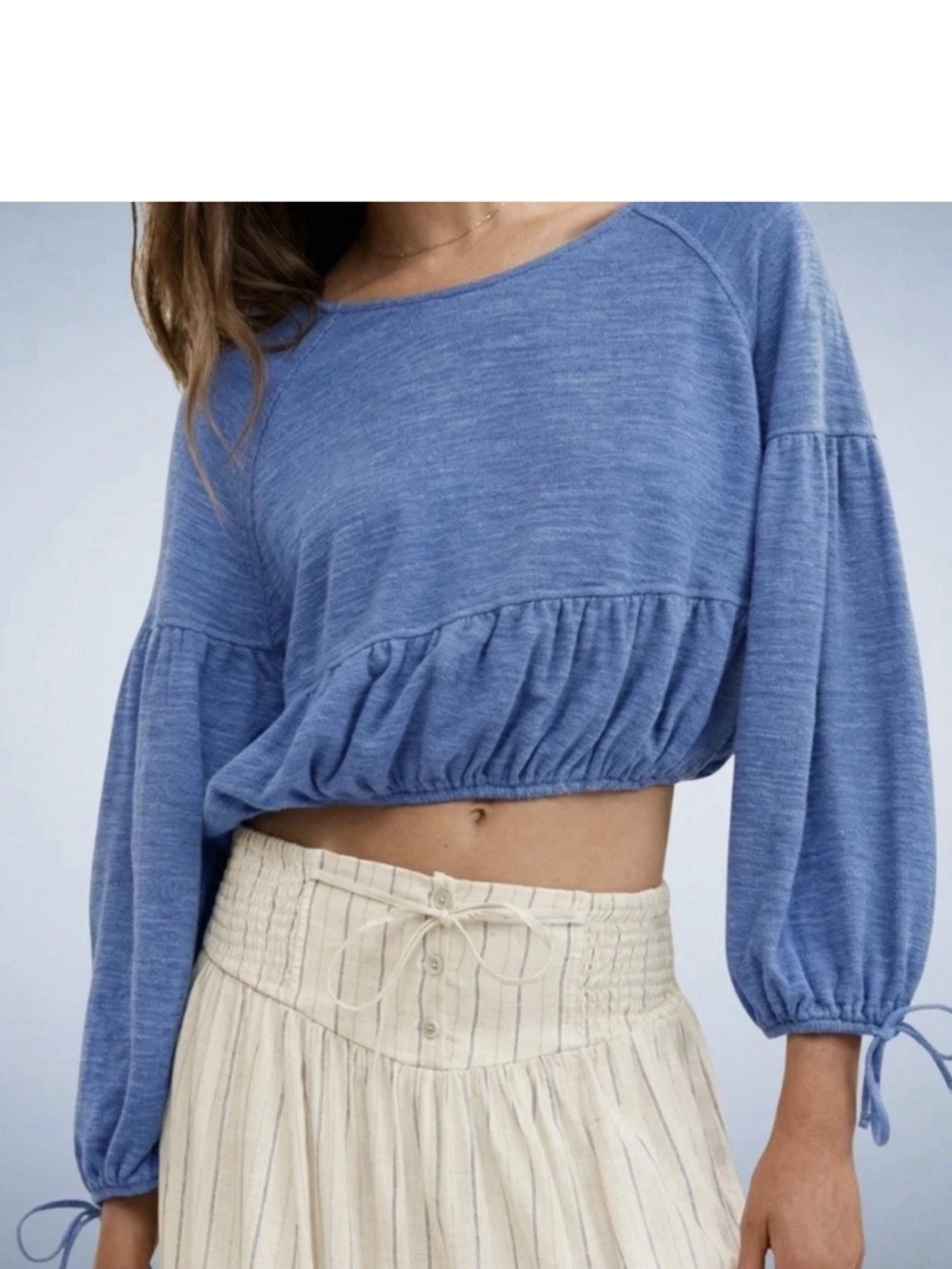 aerie Endless Summer Cropped Sweatshirt NWT